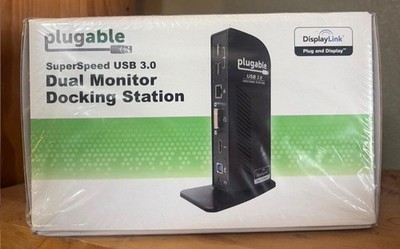 Plugable USB 3.0 Dual Monitor Docking Station   Brand New, Boost Your Setup!