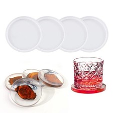 Epoxy Resin Coaster Silicone Mold Kit One Mold Set for Creative DIY Projects