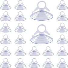 24 PCS Glass Strong Transparent Suction Cups, Windshield Sunshade Dovetail