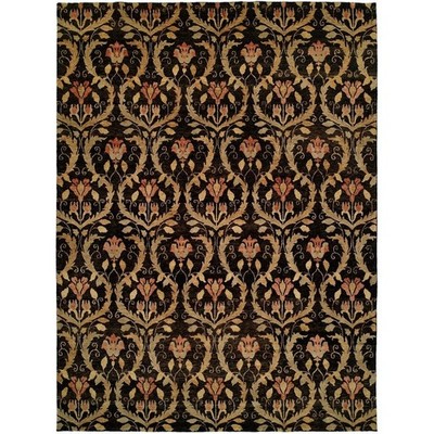 Kalaty Royal Manner Derbysh Area Rug RM-732 Transitional Black Floral Rectangle