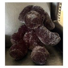 Black Dog Plush Stuffed Animal Soft Fluffy Cozy Toy Kids Collectible