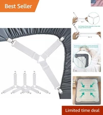 Durable Bed Sheet Holder Straps - Stable Triangle Design for Restless Sleepers
