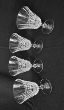 W.M Dalton Wine Glass 6 1/4" Vintage Elegant Goblet French Cut 24% Lead Crystal