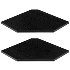 Corner Shelves 2-Pack for Bathroom  Kitchen, Space-Saving Set of 2 Black