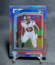 Chris Braswell Silver Prizm Holo Rated Rookie RC 2024 Optic Card #220 Buccaneers. rookie card picture