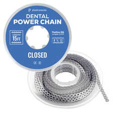 Grey Closed Dental Orthodontic Power Chain   15 ft Elastic Ligature for Braces