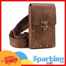 Chic Gothic Leather Fanny Pack with Detachable Belt - Casual Travel Companion