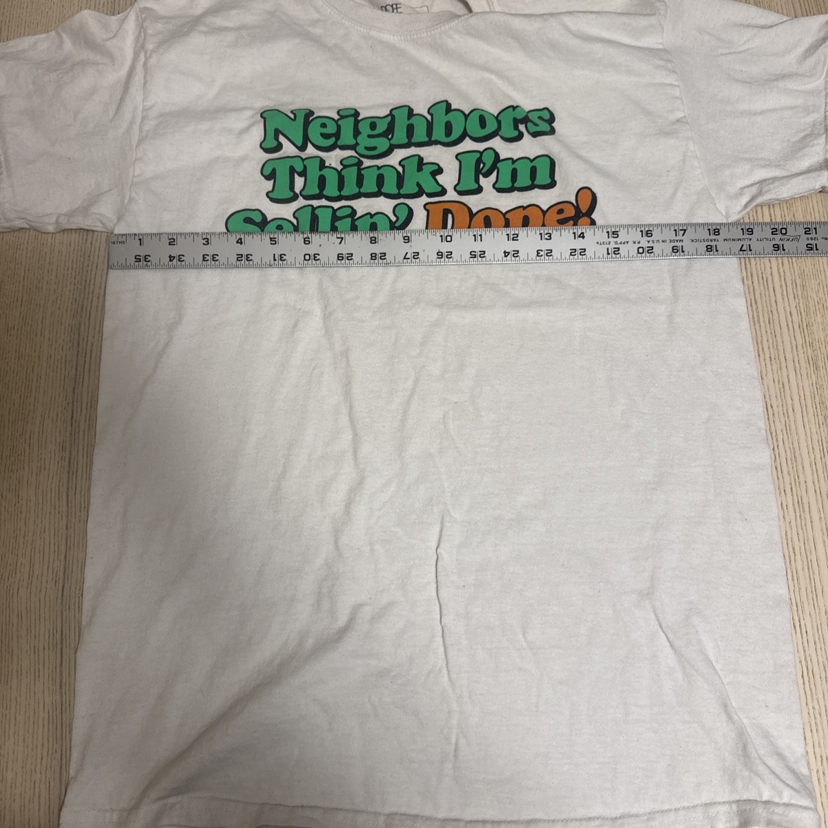 J Cole Neighbors Think Im Sellin Dope T Shirt Rap Graphic Tee White Medium M View 4