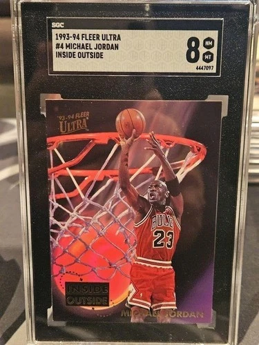 1993 94 Fleer Ultra Inside Outside Michael Jordan #4 Graded SGC 8 NM MT Card MJ