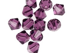 Swarovski Crystal Faceted Bicone 5301 6mm AMETHYST -16 Beads