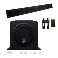 Wet Sounds Package Black Stealth 10 Ultra HD Sound Bar with Remote AS-10 10" Sub