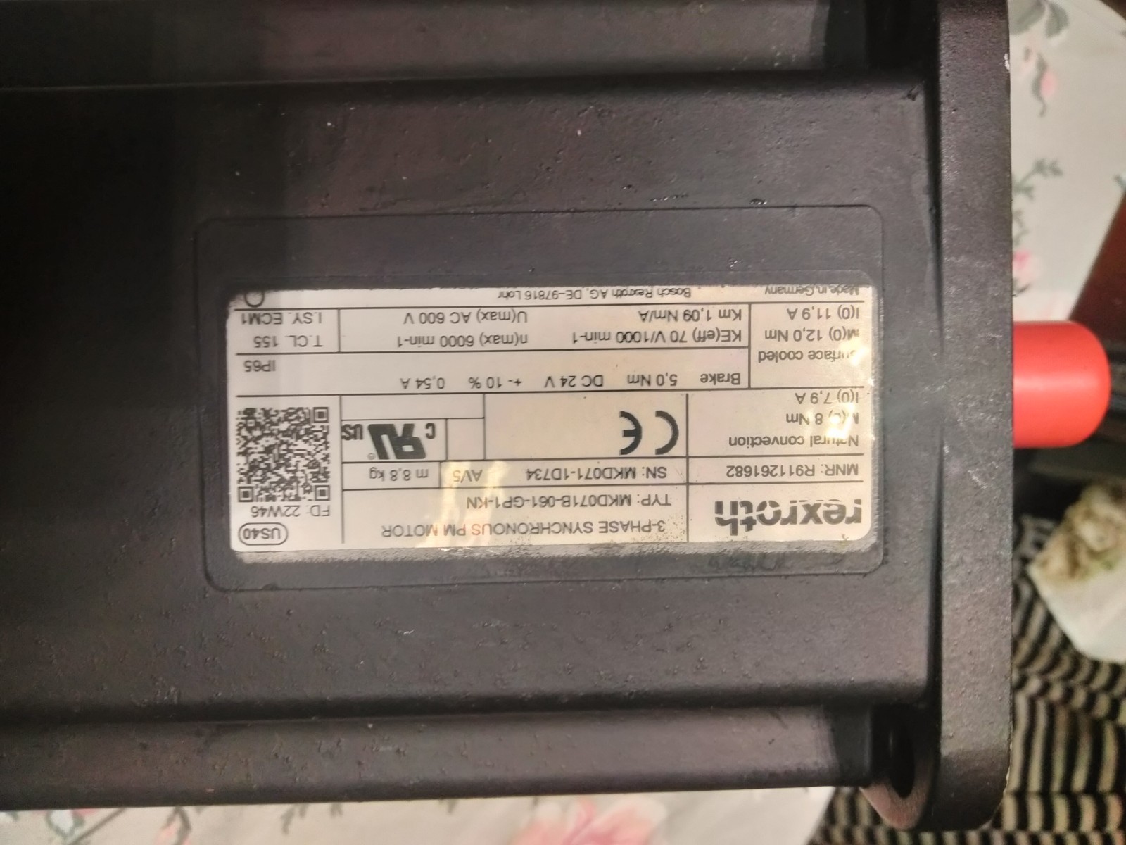 Bosch rexroth 3 phase synchronous motor (remanufactured 2022)