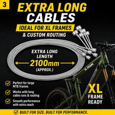x5 Bike Brake Cable Kit Extra Long MTB Road BMX Universal Replacement Tandem