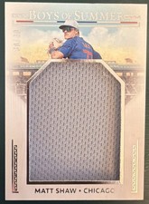 2024 Panini Boys of Summer - Jumbo Prospect Materials Matt Shaw #JPM-MS /49  