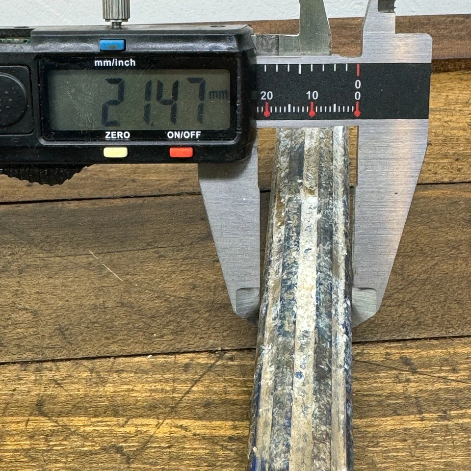 Tija de sillín BMX Old School azul acanalada poste original 16 pulgadas aleación años 80 70 POst Foto 2 de 4