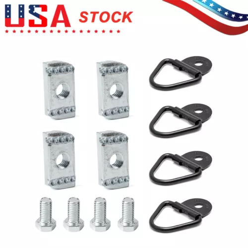 4SET Truck Bed Rail Mounting Cleats Utili Track Kit Fits Nissan Frontier Titan