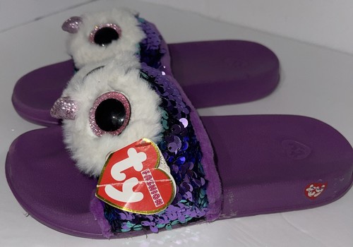 NWT Moonlight Beanie Baby Boos kids Size 1-3 Slides /Sandals/Pool Slides - Picture 2 of 4