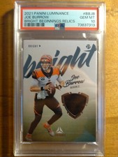 JOE BURROW 2021 LUMINANCE BRIGHT BEGINNING JERSEY #BBJB PSA 10 GEM MINT! BENGALS