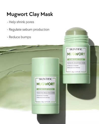 SKINTIFIC Clay Mask Stick Kit 3 Pcs Exfoliating Acne Blackhead Dull Skin - Picture 7 of 8