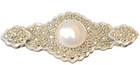 silver brooch by JJ (Jonette Jewelry Company) with cz and mother of pearl 13.2g