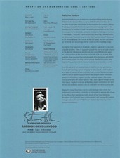Souvenir Page Katharine Hepburn Legends of Hollywood US 4461 SP1762 FDOI