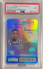 RJ BARRETT 2019-20 CONTENDERS PERMIT TO DOMINATE ROOKIE RC #18 PSA 9 MINT POP 3