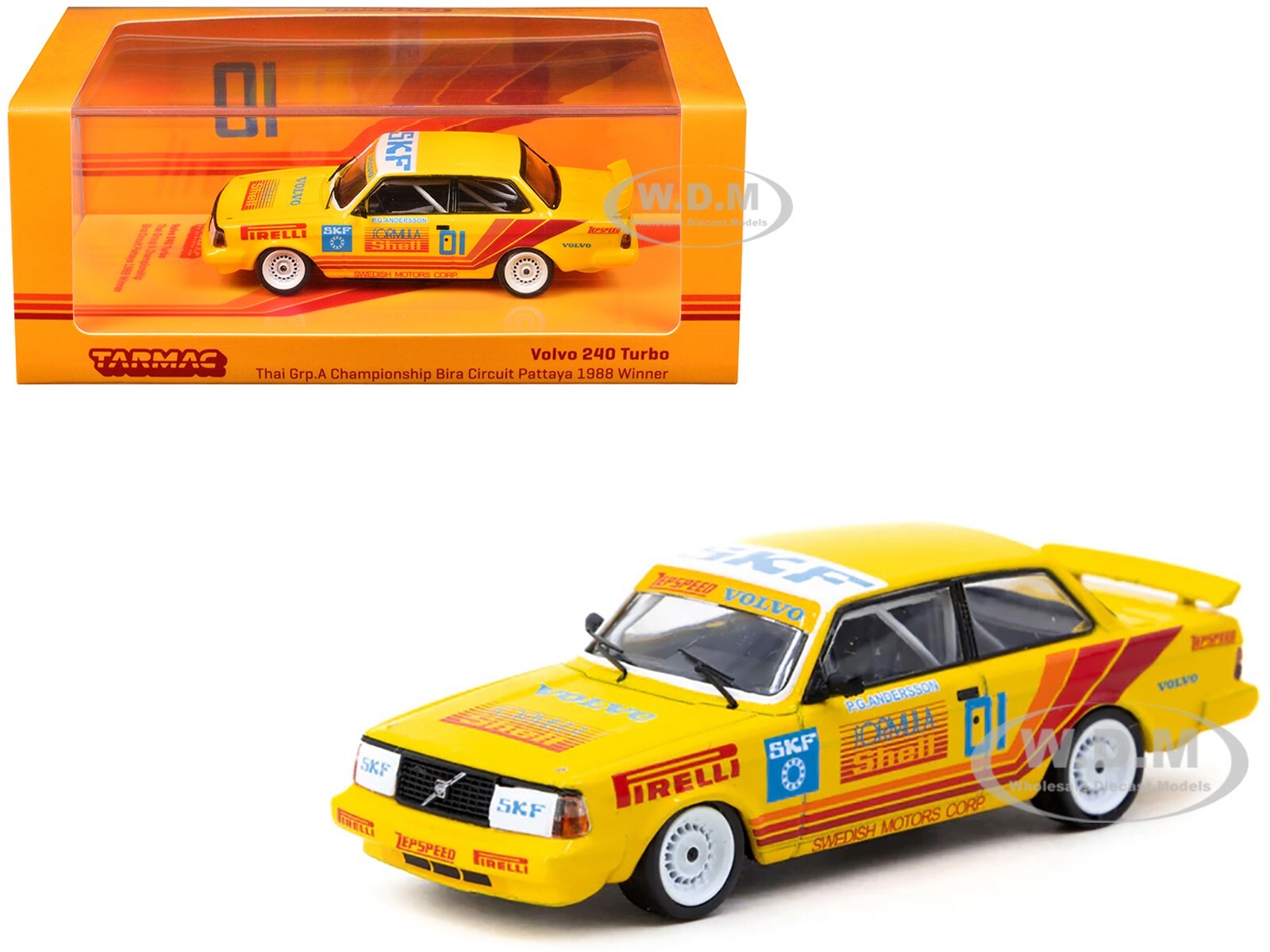 VOLVO 240 TURBO Thai Grp.A 1988 Winner 1/64 Scale Tarmac Works T64-050-88THA01
