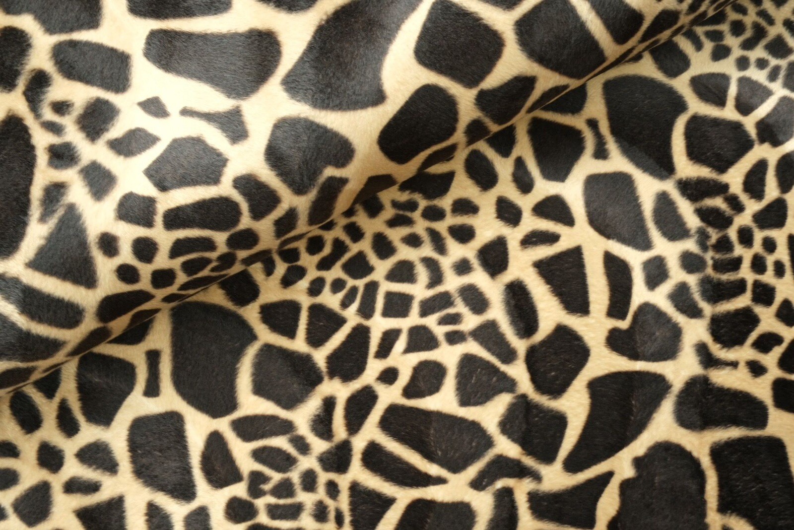 Fellimitat Stoff -Giraffe- Beige /Braun Dekostoff ab 50cm