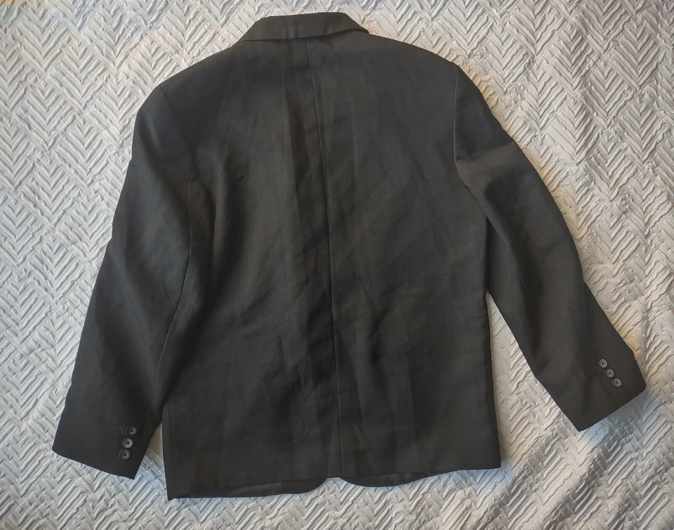 Casaco blazer George Boys tamanho 16 (H) Husky preto terno 3 botões (separados) - Imagem 4 de 4