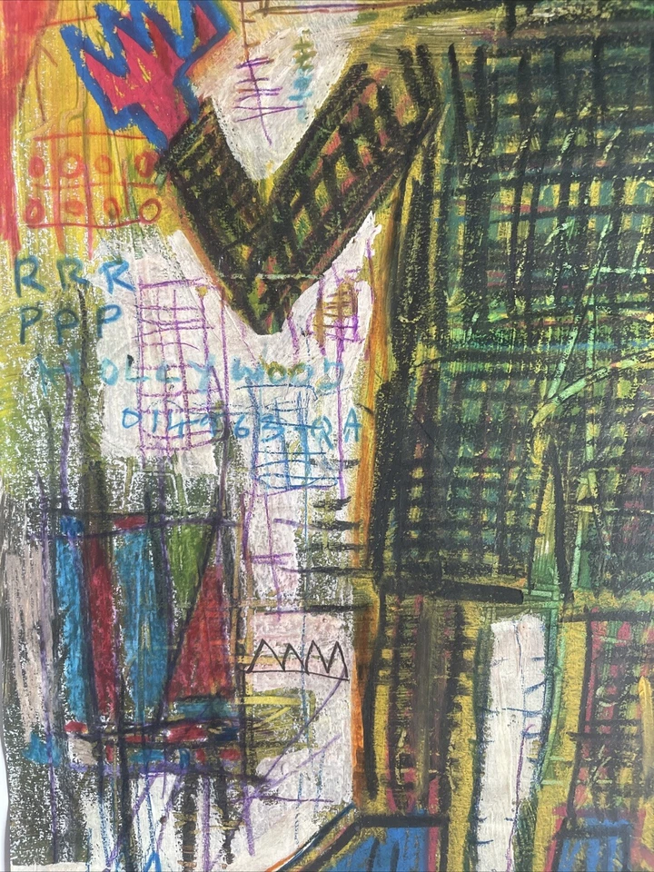 Jean Michel Basquiat Estilo de Pintura Original Graffiti Arte Callejero Nueva York A69 Foto 4 de 4