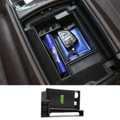 Fit For BMW 7 Series 2016-2020 Matte Black Middle Console Storage Box Trim 1PCS