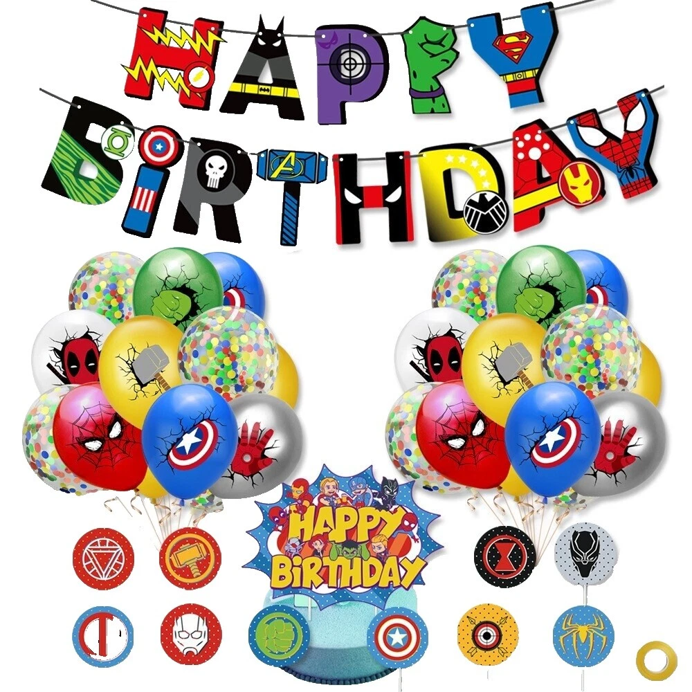 Globos de fiesta de cumpleaños de Spider-Man