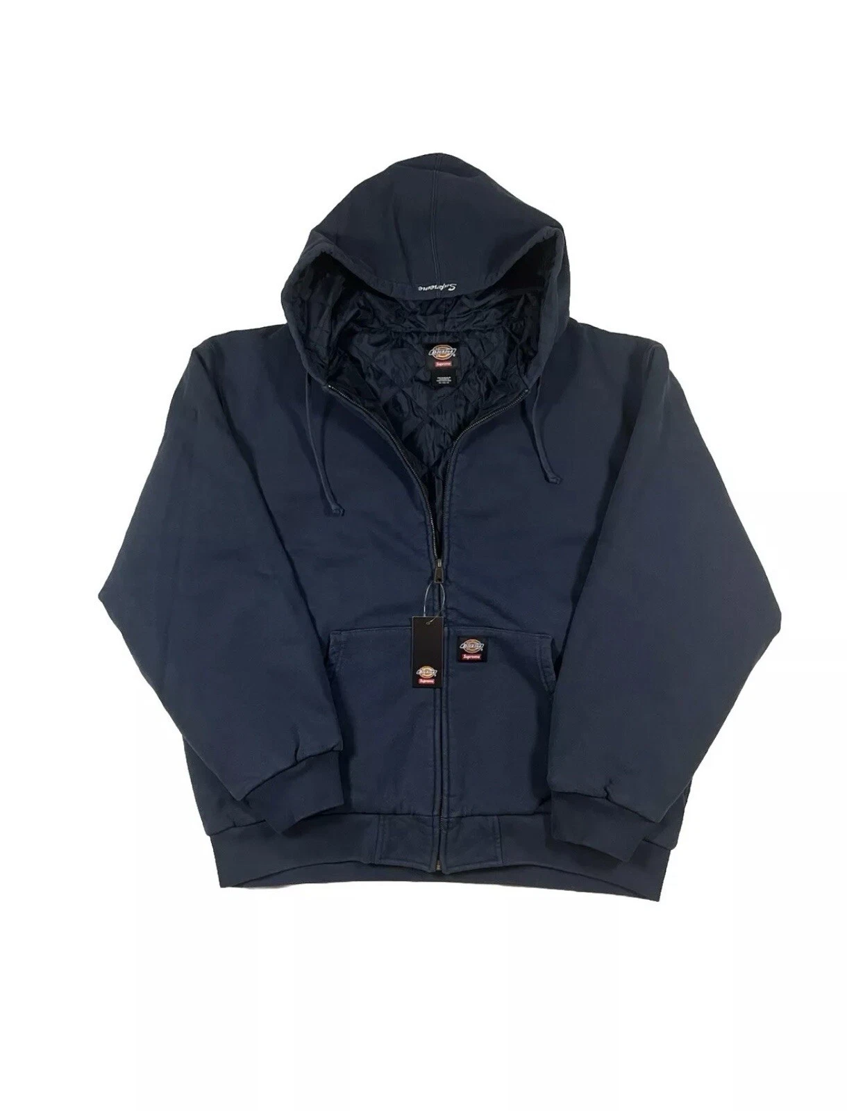 Taille XLarge   Sweat à capuche matelassé zippé Supreme FW24 Dickies (marine)