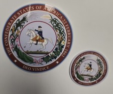 Great Seal Csa Huge 5 Sticker Confederate States Of America 