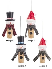 Ganz H8 Christmas Snowmen Wine Bottle Cork Topper 3in - EX20492 Choose