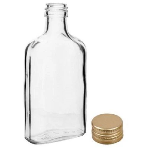 GLASS Bottles  100ml / 200ml - Choice Color Screw Caps Pocket Flask  Free P&P UK - Image 2 of 4