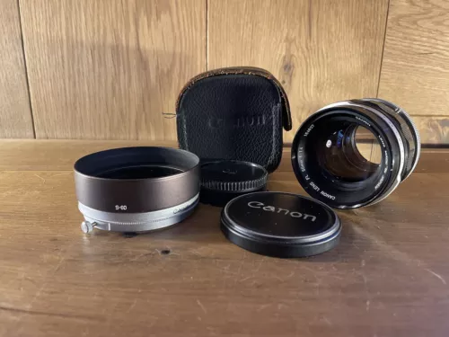 *Exc+5 w/ " S-60 " Hood* Canon FL 50mm F/1.4 Standard Prime Lens From Japan