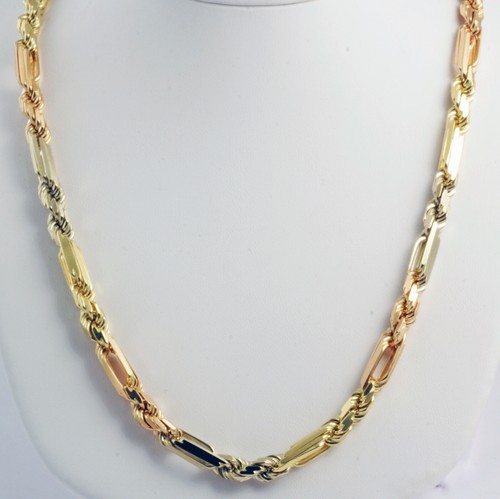 96 gm 14k Gold Tri Color Men's Figarope 