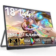 UPERFECT 18" 2K 144Hz Touchscreen Portable Monitor FreeSync HDR Gaming Monitor