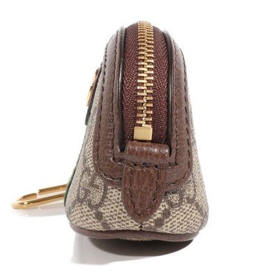 GUCCI Ophidia Web Dome Key Pouch Key Case Beige Brown GG