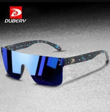 DUBERY Large Frame Polarized Square Sunglasses For Men Sport Fishing Glasses New