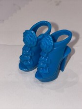Mattel Barbie Doll Shoes FASHIONISTAS FASHION FEVER TEAL FLOWER  RIBBONS