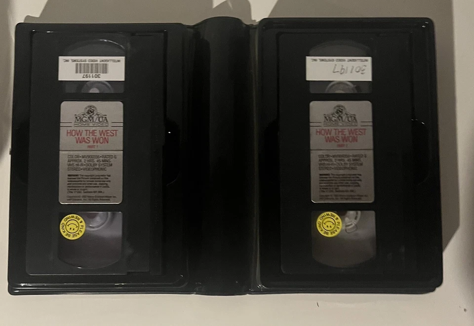 How The West Was Won (VHS, 1962 2-Tape Set) MGM John Wayne Western Clamshell**BU Foto 2 de 3