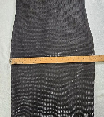 JS Collections Dress SZ 8 Black Silver Metallic Gradient Fibers Y2K Bodycon READ - Picture 9 of 19