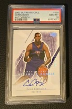 2003-04 Ultimate Collection Chris Bosh RC AUTO 203/250 PSA 10 GEM MINT 💎
