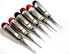 6 STR DENTAL  EXTRACTING LUXATING APICAL ROOT TIP ELEVATOR 0.75+1+1.5+2+2.5+3MM
