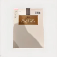 Vintage 2000 Hanes Absolutely Ultra Sheer Pantyhose Sz C Style 705 Barely Black