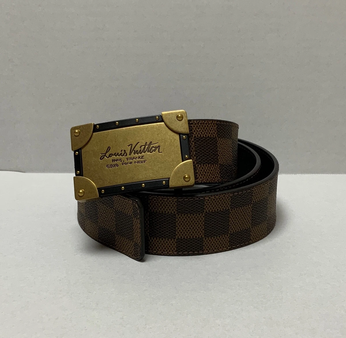 Louis Vuitton Reversible Monogram Belt Damier Ebene Brown 40mm