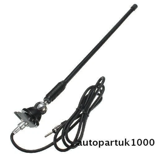 Kit aéreo amplificado antena de rádio universal com base giratória montada no teto do carro 16" - Imagem 2 de 3