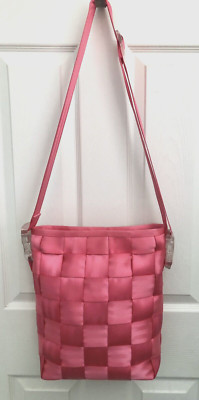 HOT PINK SEATBELT TOTE Large SHOULDER BAG PURSE from a&! GR8 Color Size 